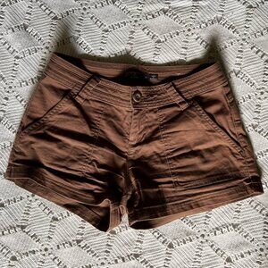 Brown PrAna Cotton Shorts -- Good Used Condition -- Women's Size 0